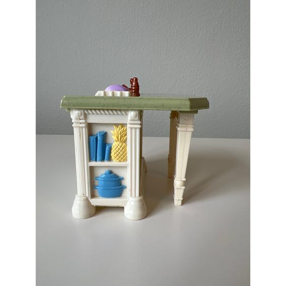 Fisher Price Loving Family Cream White Kitchen Sink Island Counter Table - Picture 3 of 8
